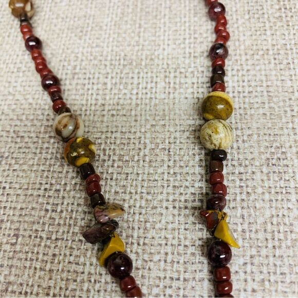Tiger Eye Jasper Beaded Necklace - Picture 3 of 3